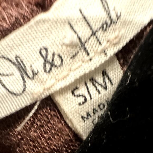 Oli & Hali – Waffle Knit Plaid Contrast Pullover – Mocha/Pink Plaid – Size Small - Picture 2 of 4